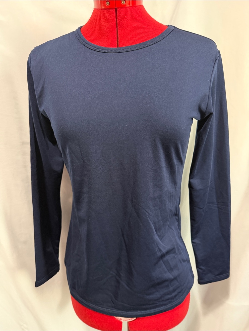 Everyday Navy Long-Sleeve Crew Neck Top